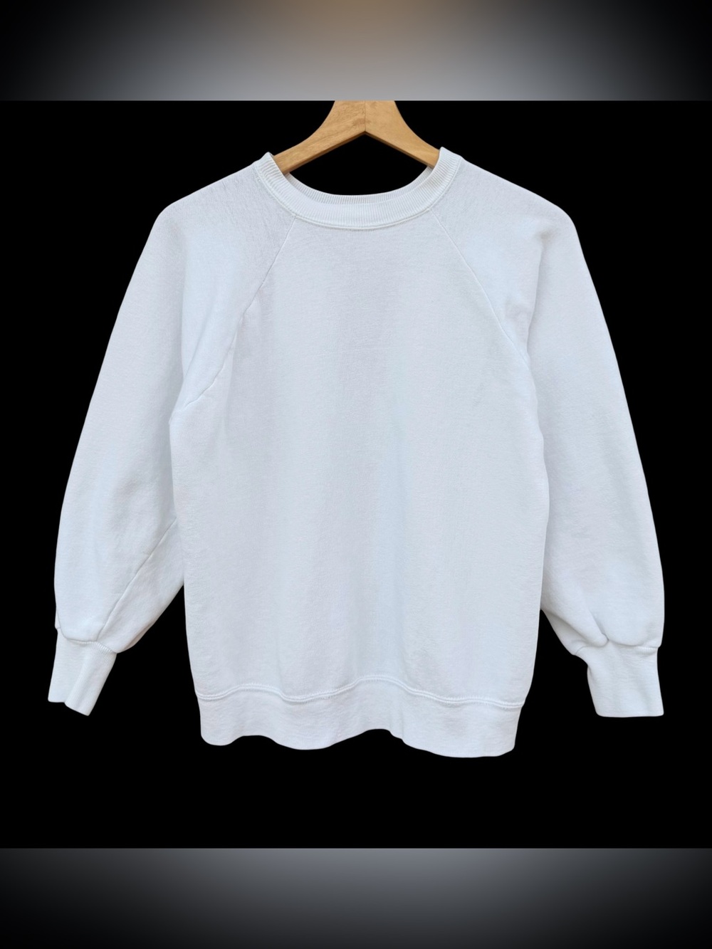Vintage 50s-60s White Blank Sweatshirt W.T Grant Size Medium 19.5x22.5” USA